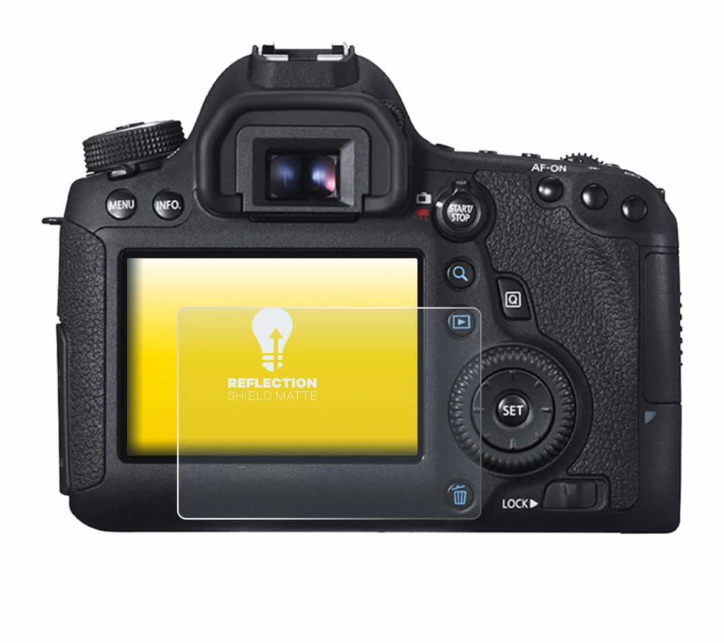 Image of the device Canon EOS 6D with a wide variety of screen protectors.