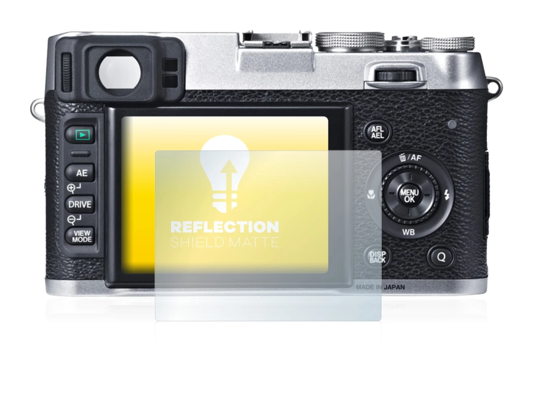Image of the device Fujifilm X100S with a wide variety of screen protectors.