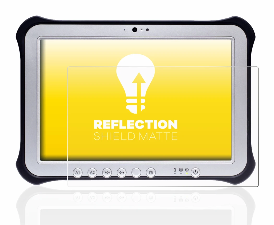 Image of the device Panasonic Toughpad FZ-G1 with a wide variety of screen protectors.