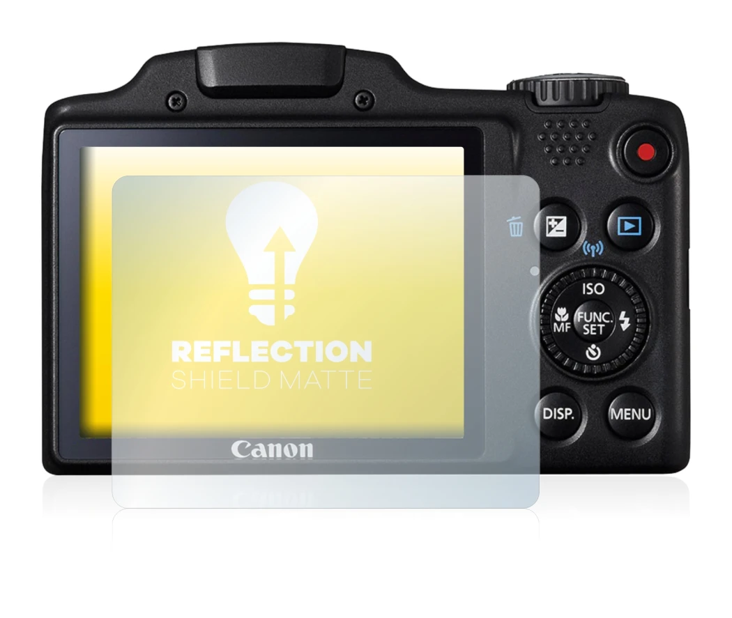 Image of the device Canon PowerShot SX510 HS with a wide variety of screen protectors.