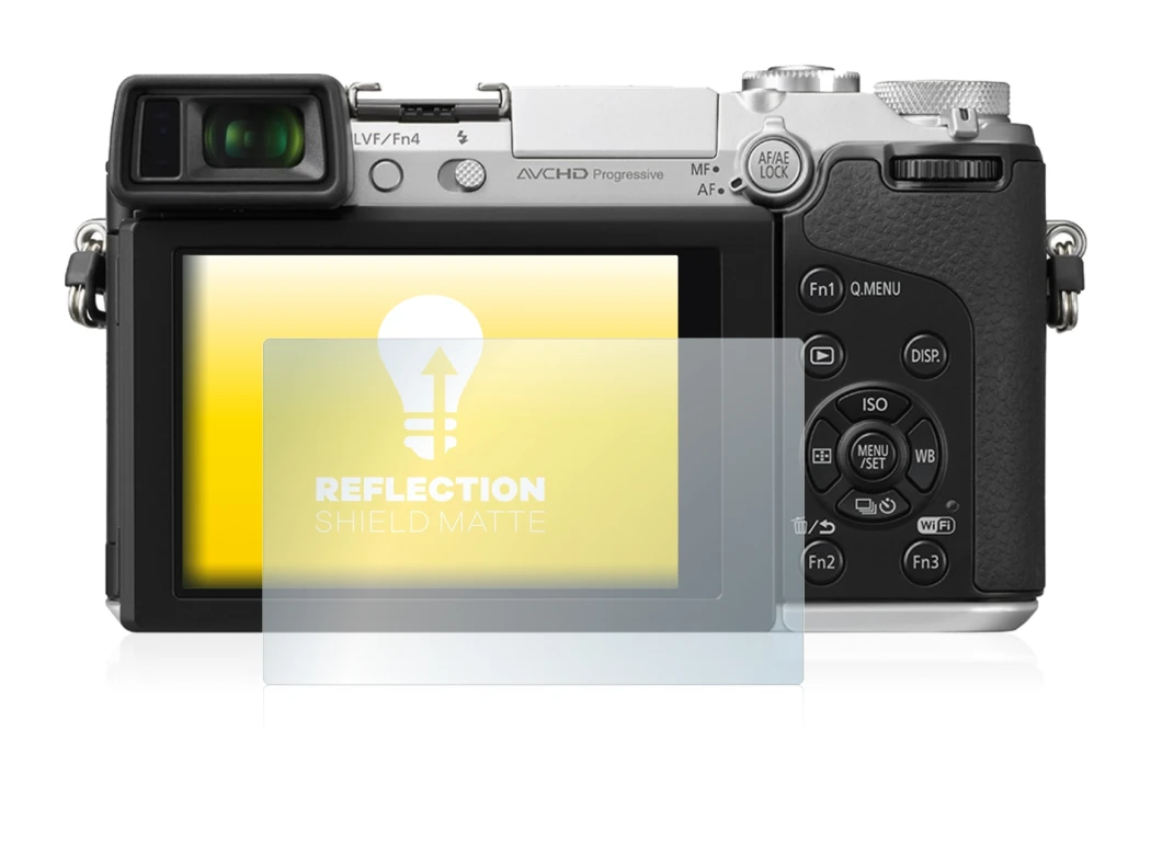 Image of the device Panasonic Lumix DMC-GX7 with a wide variety of screen protectors.