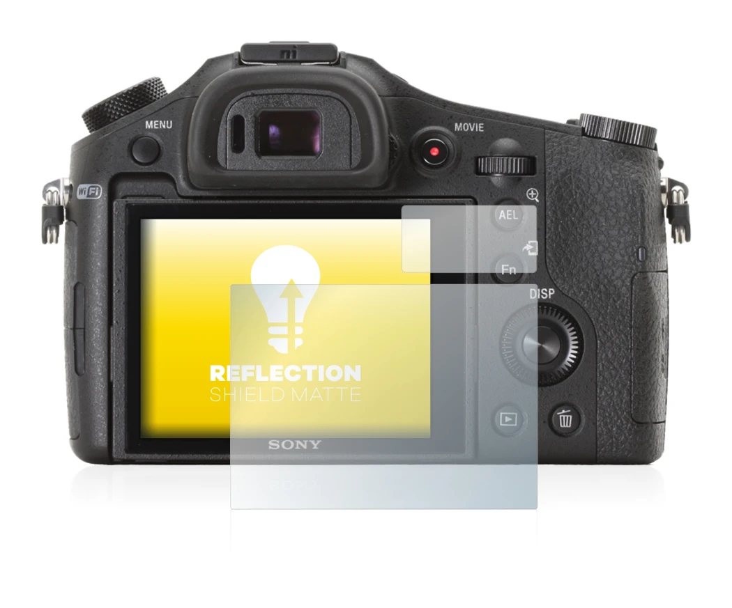 Image of the device Sony Cyber-Shot DSC-RX10 with a wide variety of screen protectors.