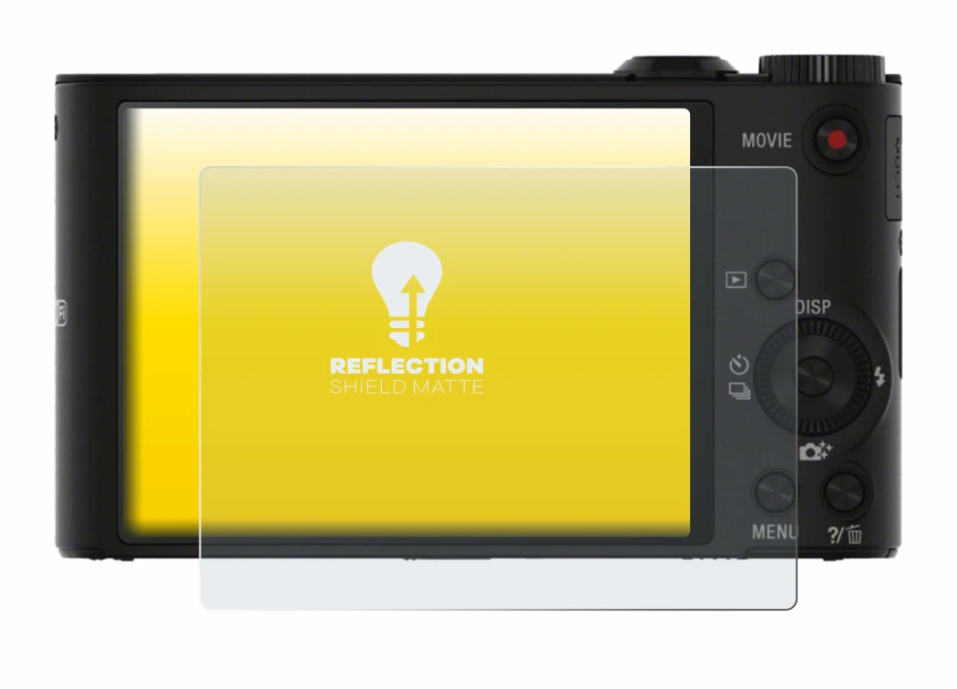Image of the device Sony Cyber-Shot DSC-WX350 with a wide variety of screen protectors.