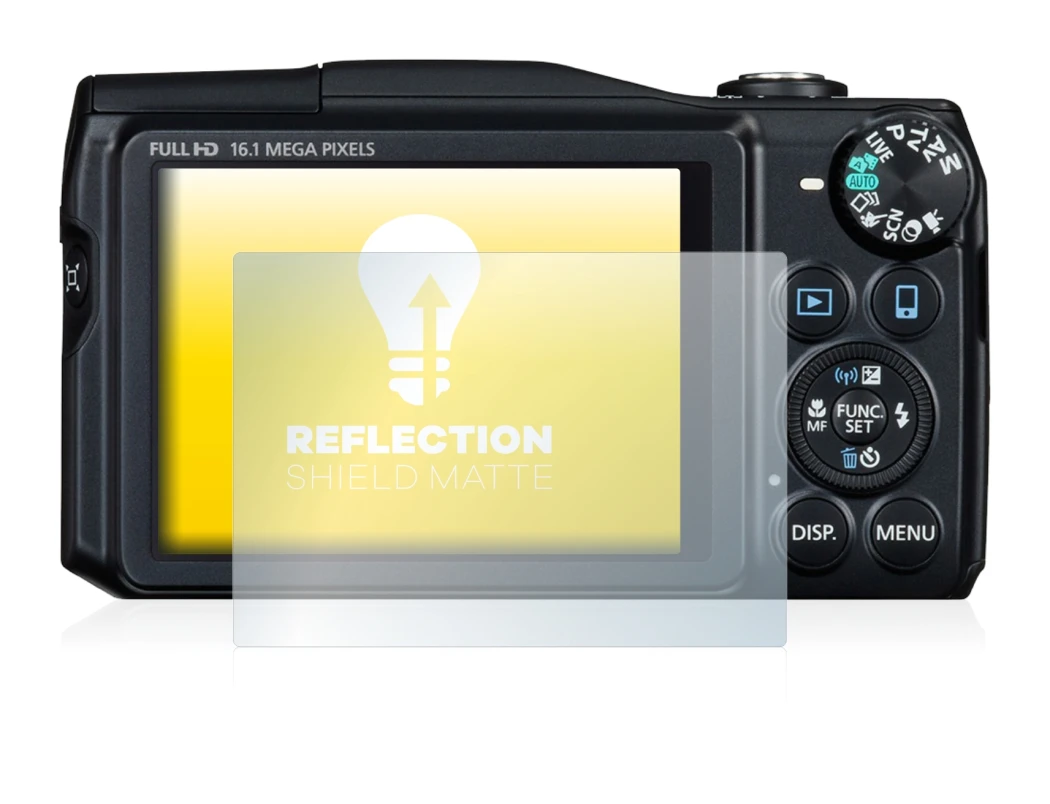 Image of the device Canon PowerShot SX700 HS with a wide variety of screen protectors.