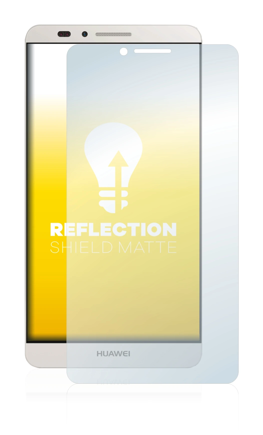 Image of the device Huawei Ascend Mate 7 with a wide variety of screen protectors.
