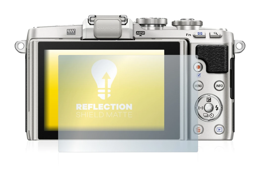 Image of the device Olympus PEN E-PL7 with a wide variety of screen protectors.
