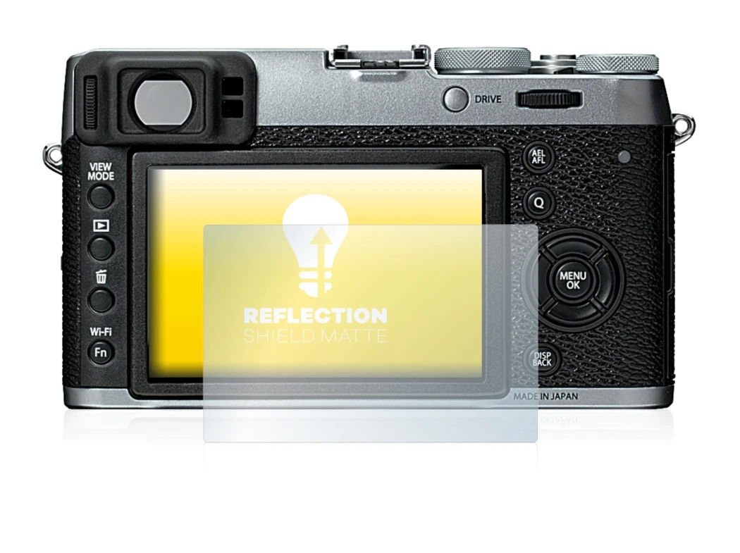 Image of the device Fujifilm X100T with a wide variety of screen protectors.