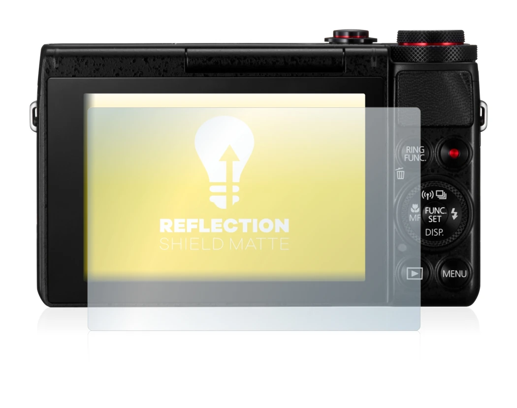 Image of the device Canon PowerShot G7 X G7X with a wide variety of screen protectors.
