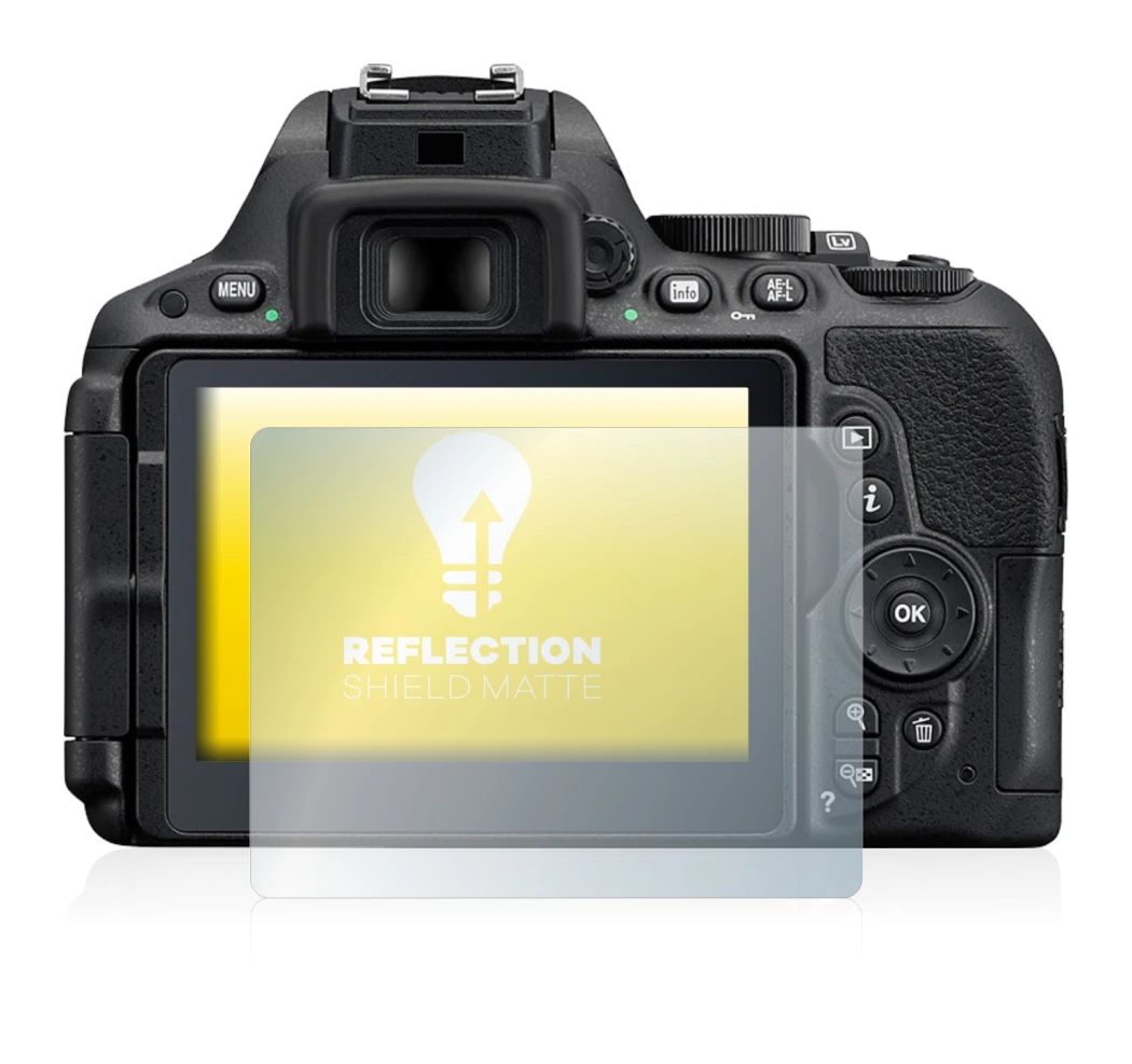 Image of the device Nikon D5500 with a wide variety of screen protectors.