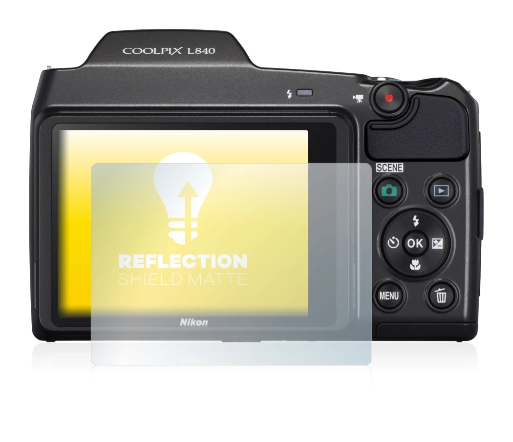 Image of the device Nikon Coolpix L840 with a wide variety of screen protectors.