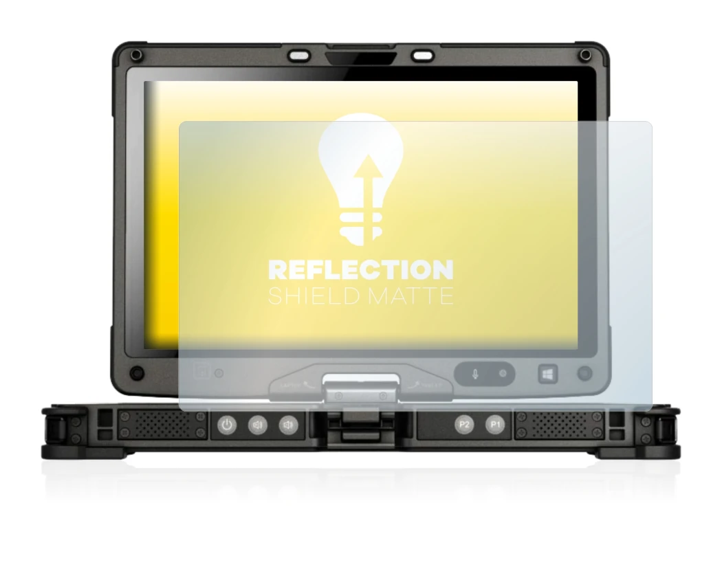 Image of the device Getac V110 with a wide variety of screen protectors.