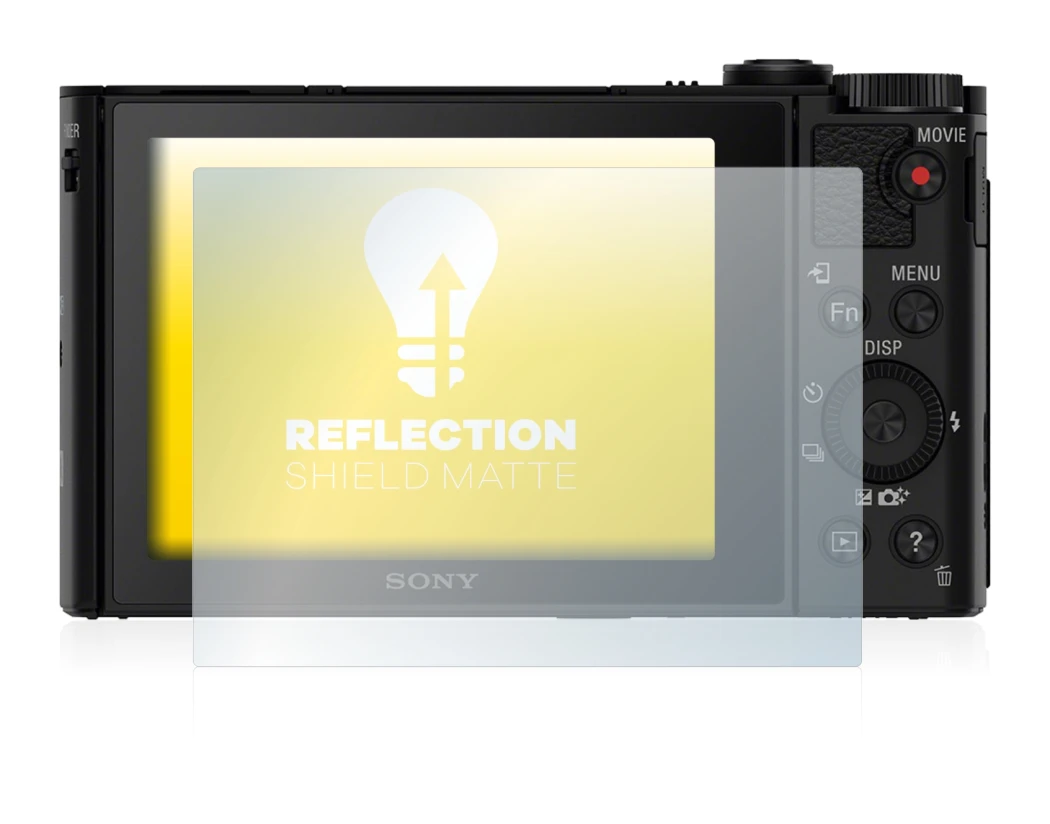 Image of the device Sony Cyber-Shot DSC-HX90 with a wide variety of screen protectors.