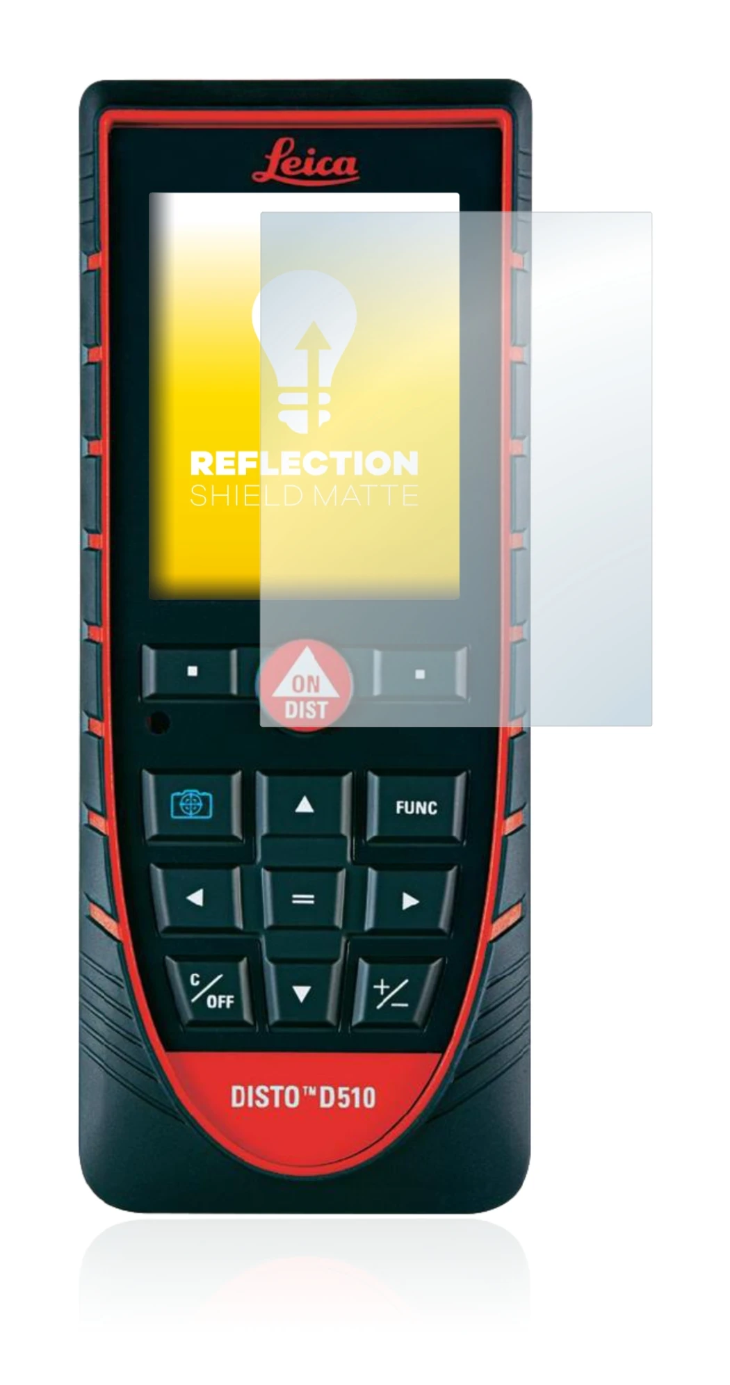 Image of the device Leica DISTO D510 with a wide variety of screen protectors.