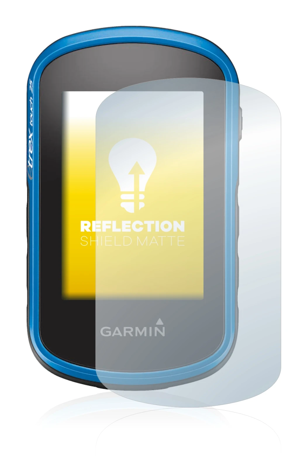 Image of the device Garmin eTrex Touch 25 with a wide variety of screen protectors.