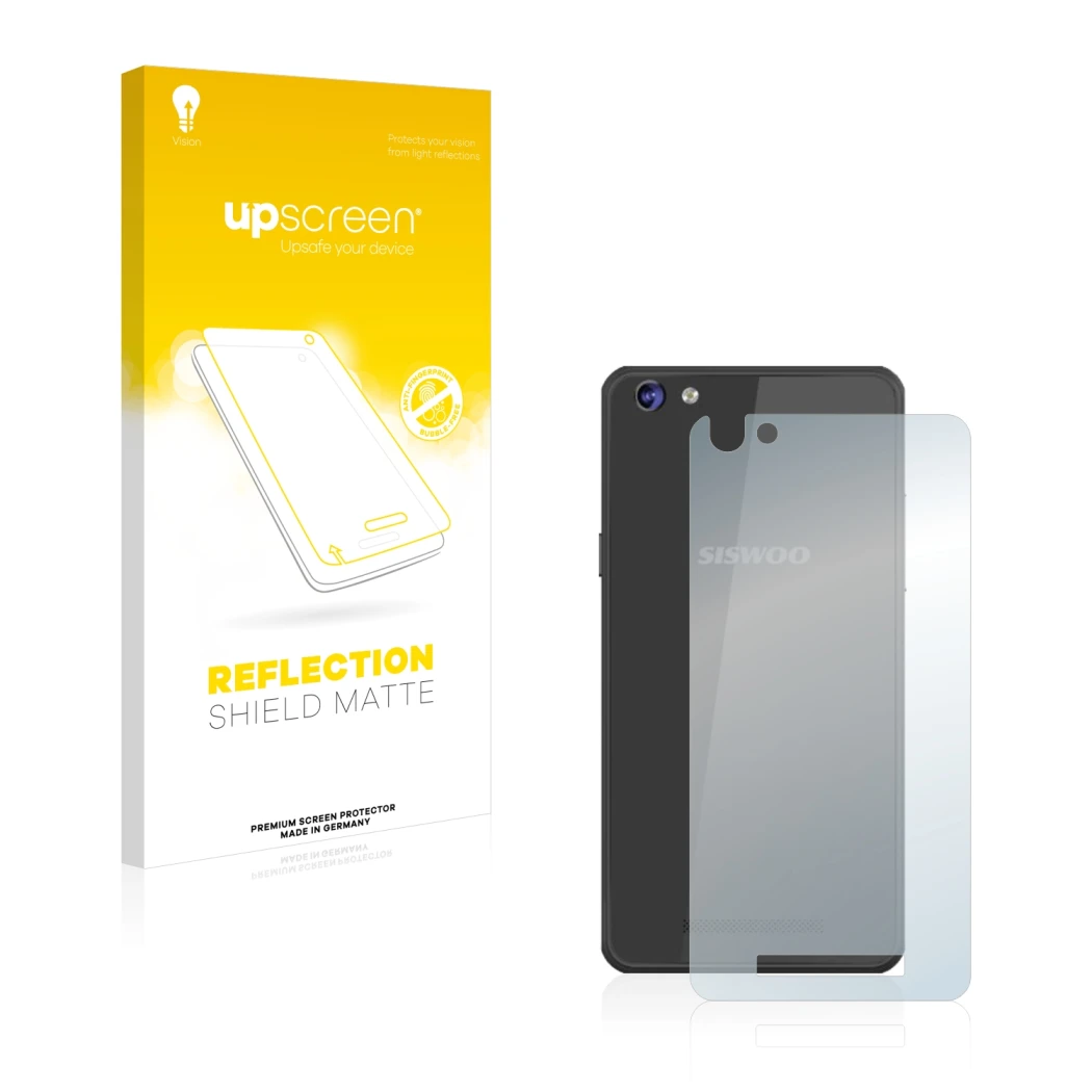 Front side of a product packaging with the brand logo upscreen. Next to it is the device Siswoo C50 Longbow (Back) shown with