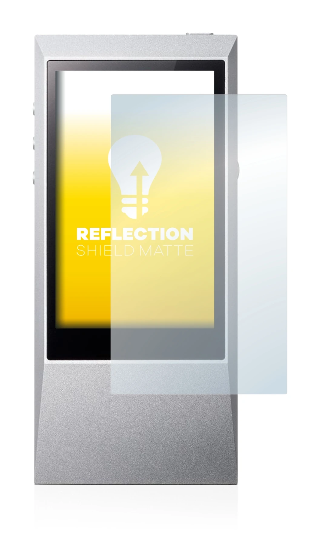 Image of the device Astell&Kern AK Jr with a wide variety of screen protectors.