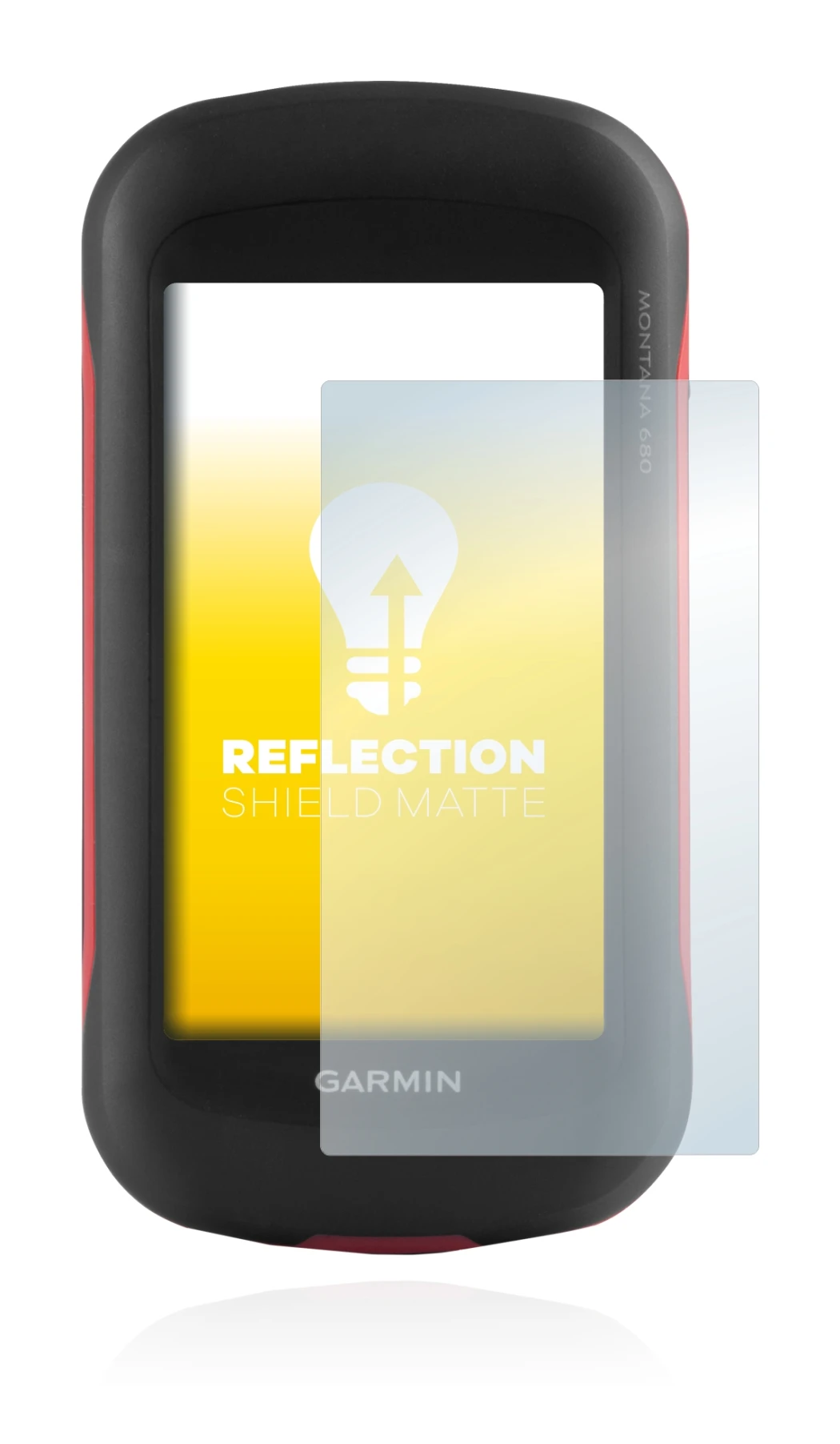 Image of the device Garmin Montana 680 with a wide variety of screen protectors.
