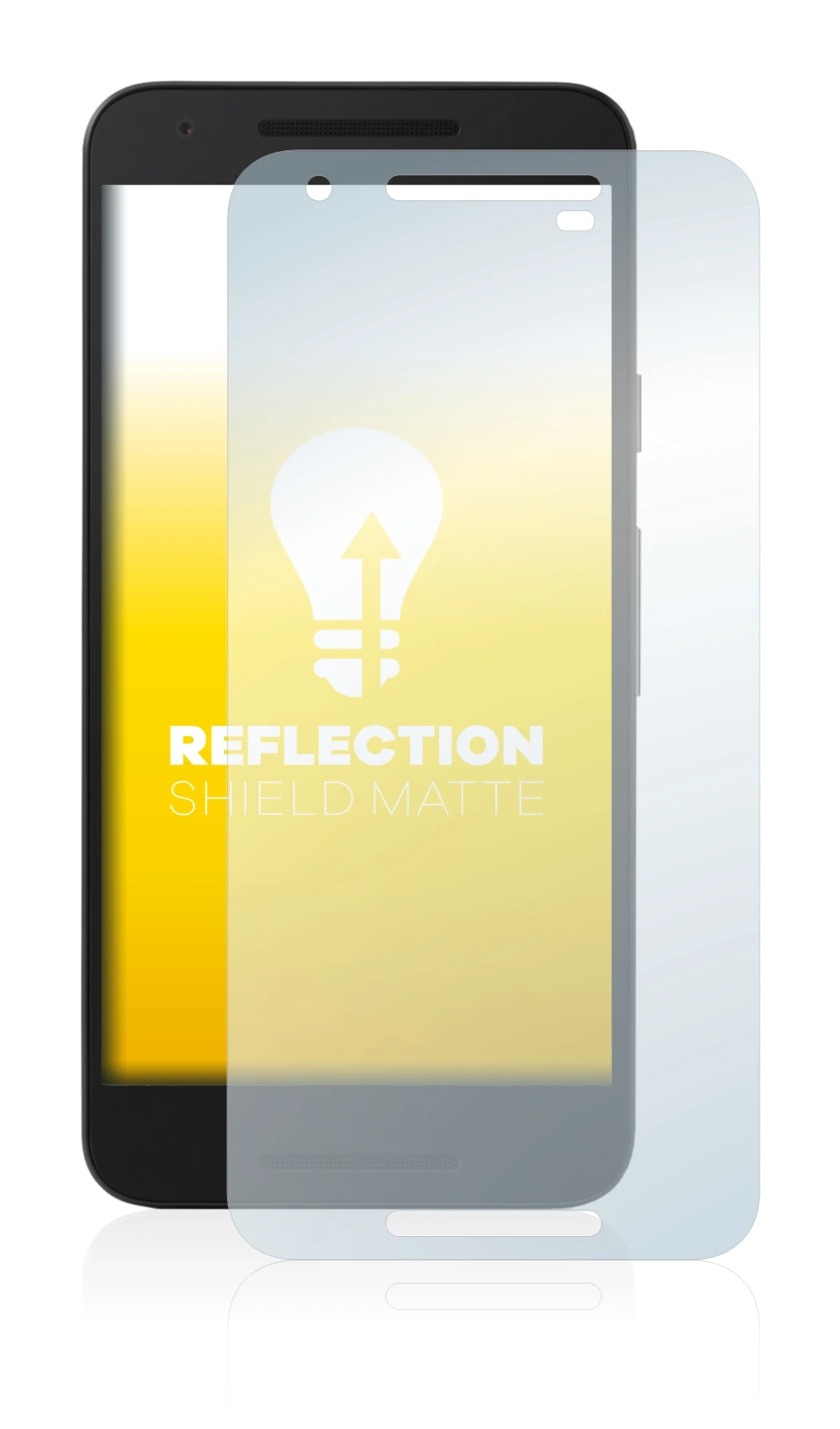 Image of the device LG Nexus 5X with a wide variety of screen protectors.