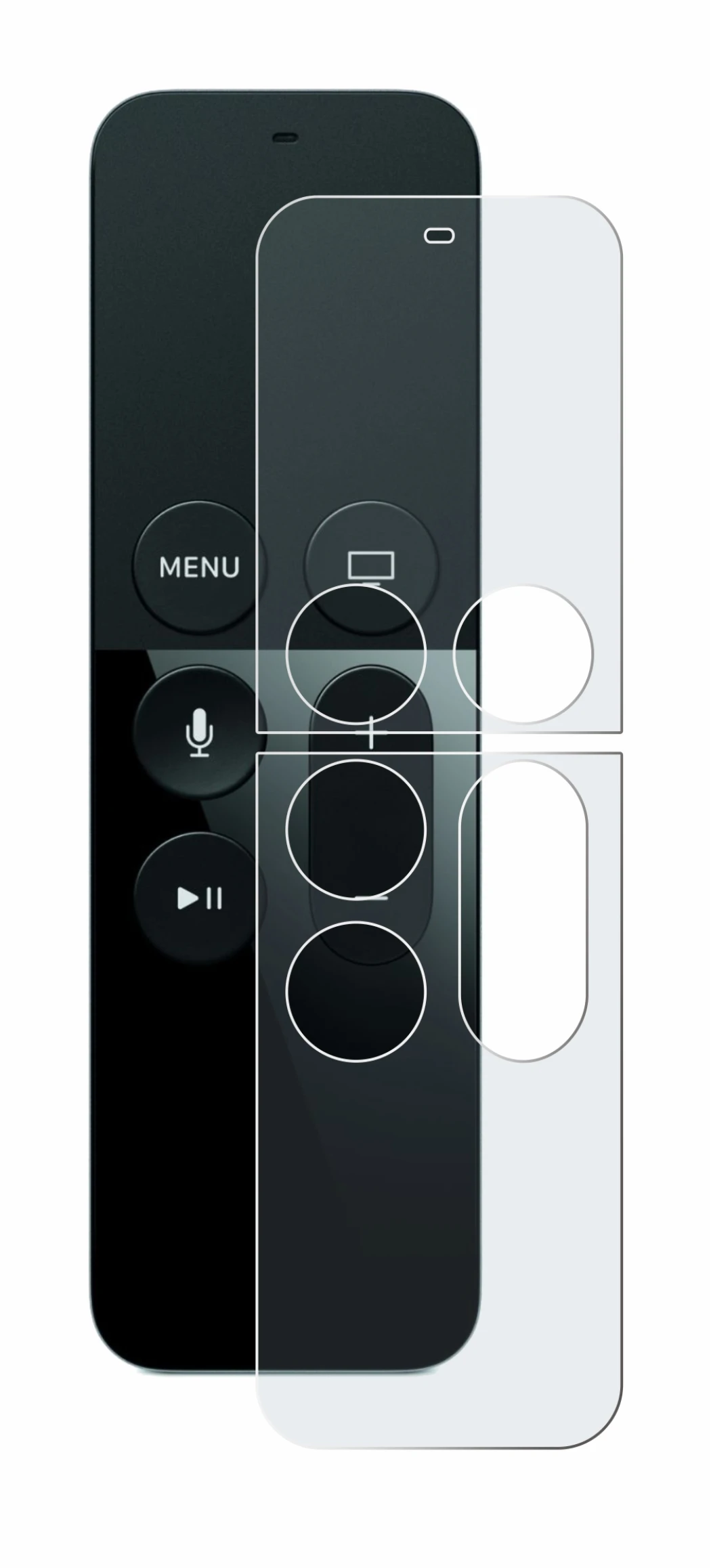 Image of the device Apple Remote Control Apple TV 4 with a wide variety of screen protectors.