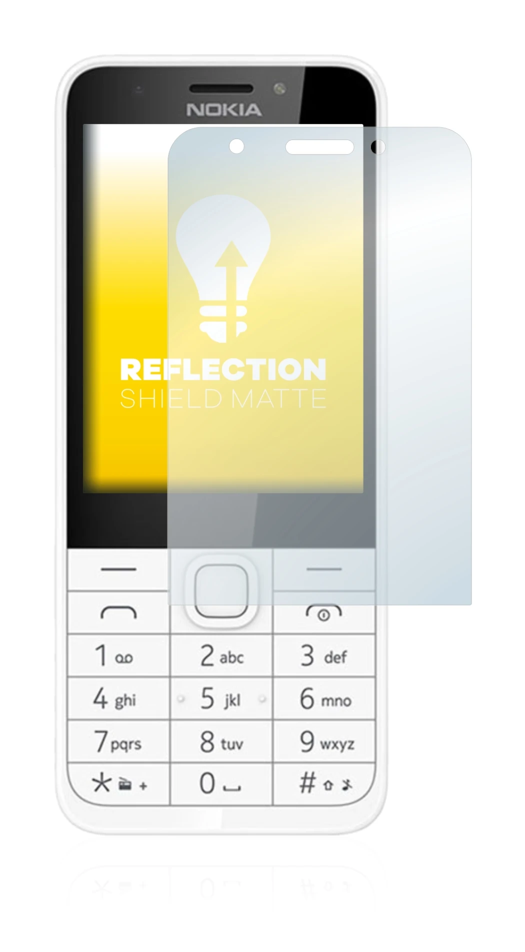 Image of the device Nokia 230 with a wide variety of screen protectors.