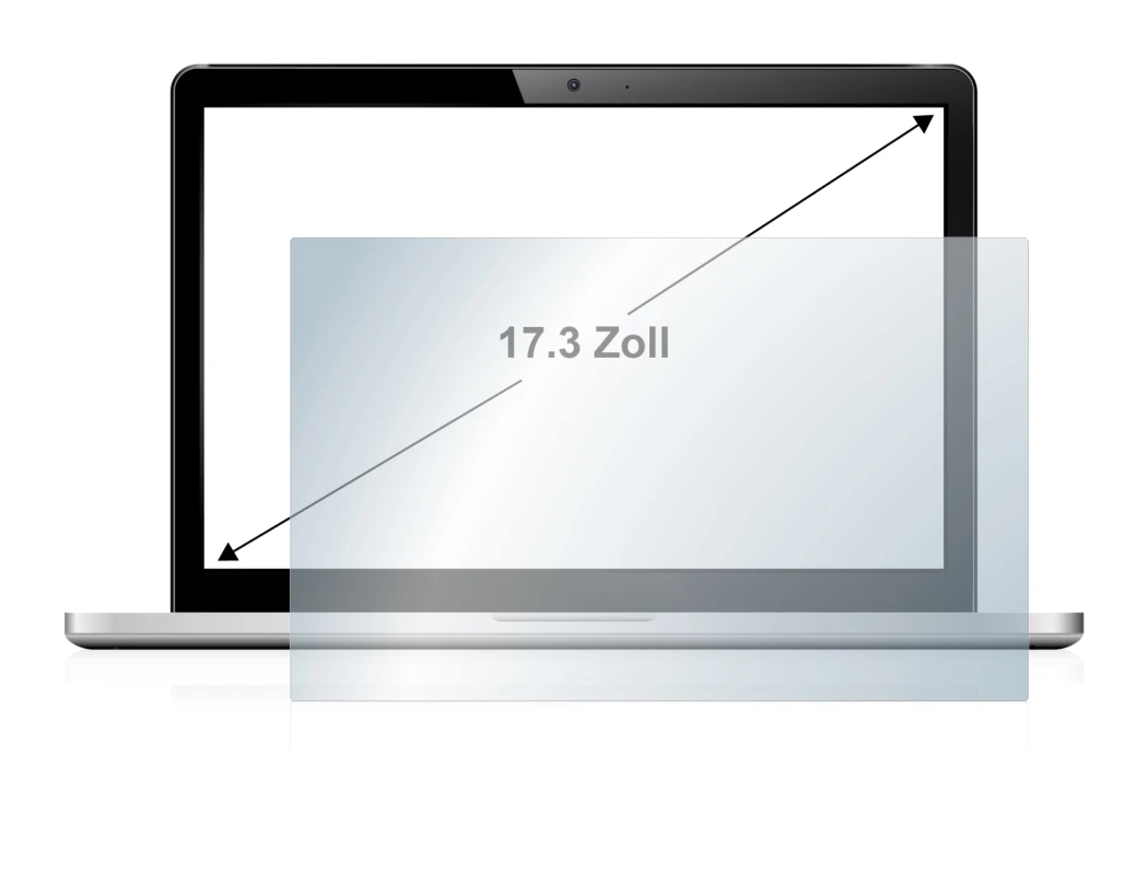 Image of the device with a wide variety of screen protectors.