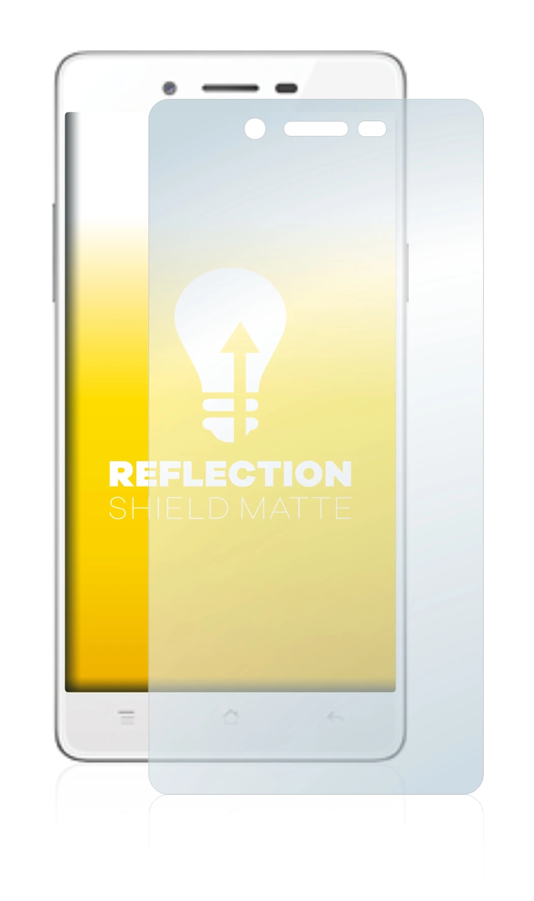 Image of the device Oppo A51 with a wide variety of screen protectors.