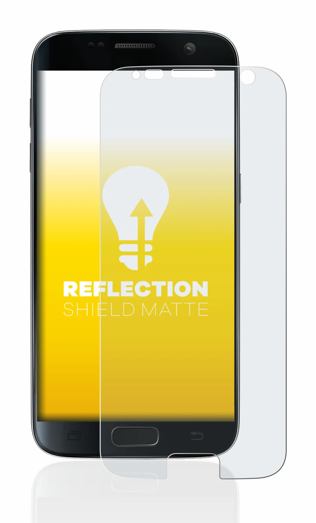 Image of the device Samsung Galaxy S7 with a wide variety of screen protectors.