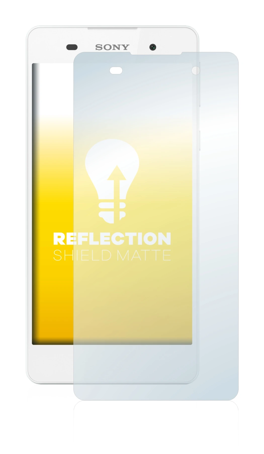 Image of the device Sony Xperia E5 with a wide variety of screen protectors.