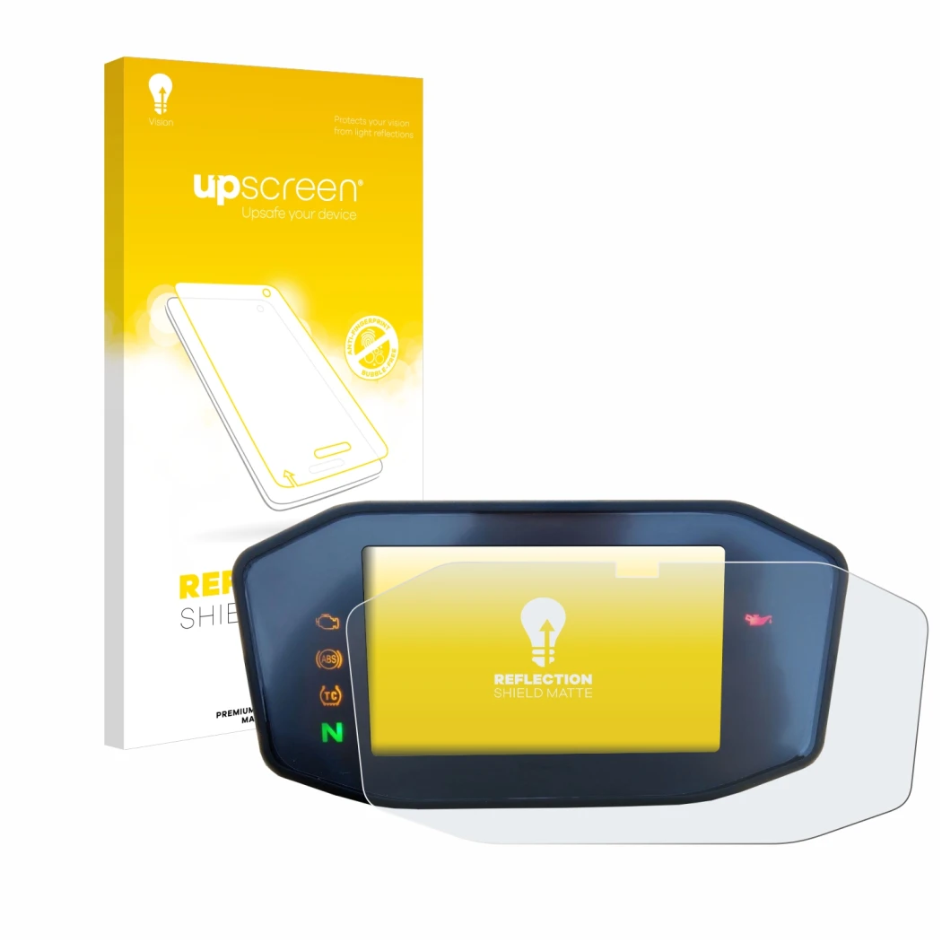 Front side of a product packaging with the brand logo upscreen. Next to it is the device KTM 690 Duke 2016 shown with the corr