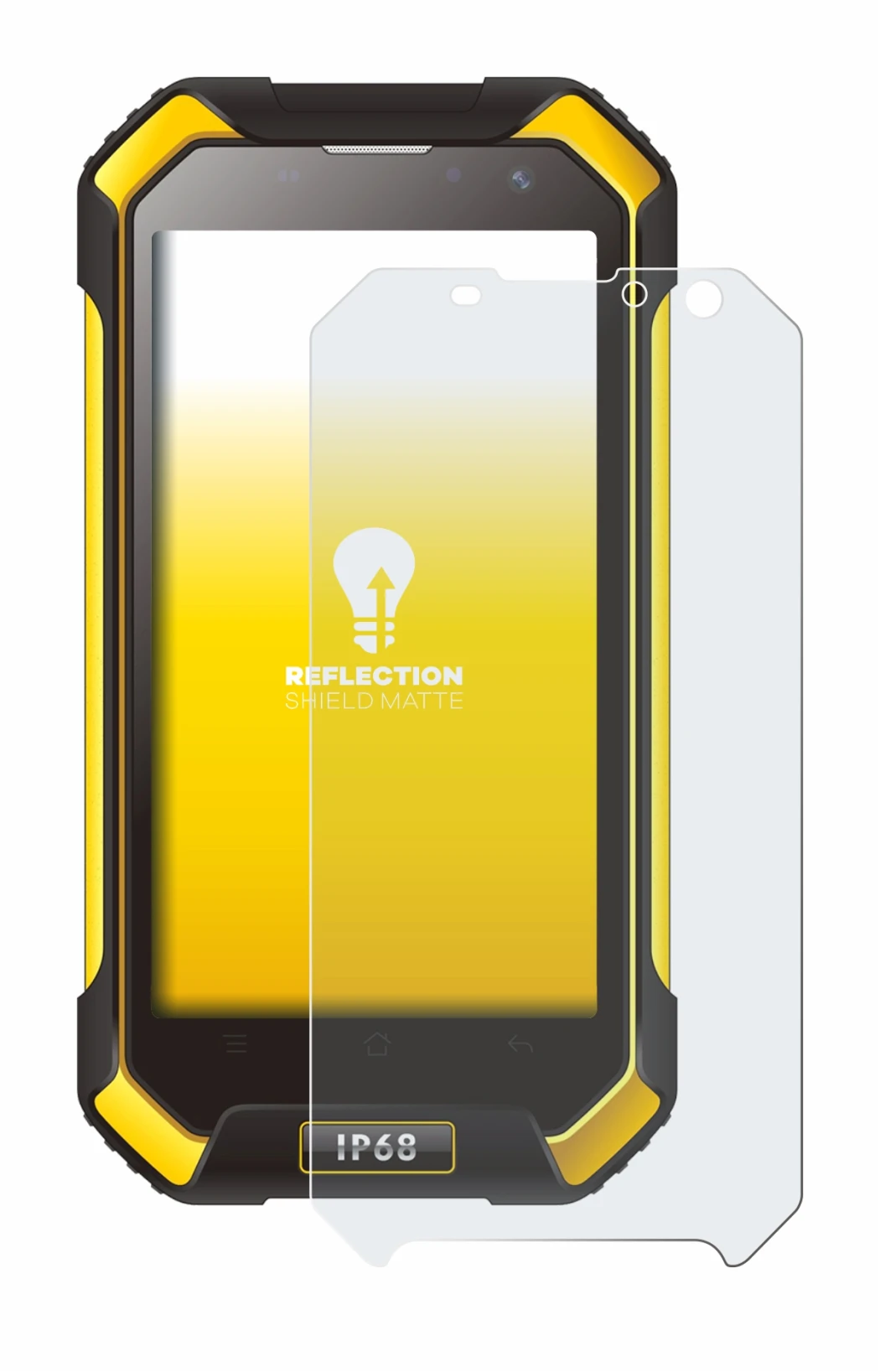Image of the device Blackview BV6000 with a wide variety of screen protectors.