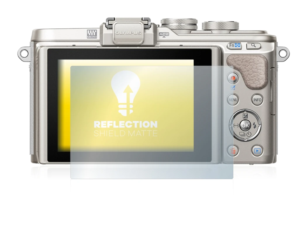 Image of the device Olympus PEN E-PL8 with a wide variety of screen protectors.