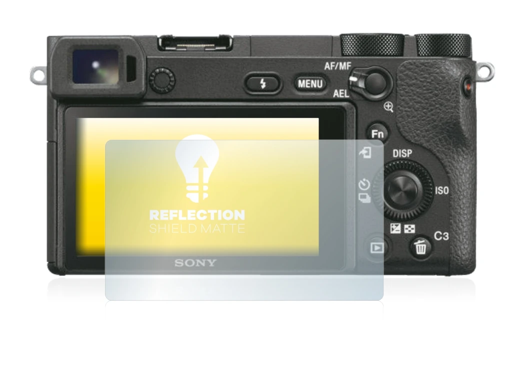 Image of the device Sony Alpha 6500 with a wide variety of screen protectors.