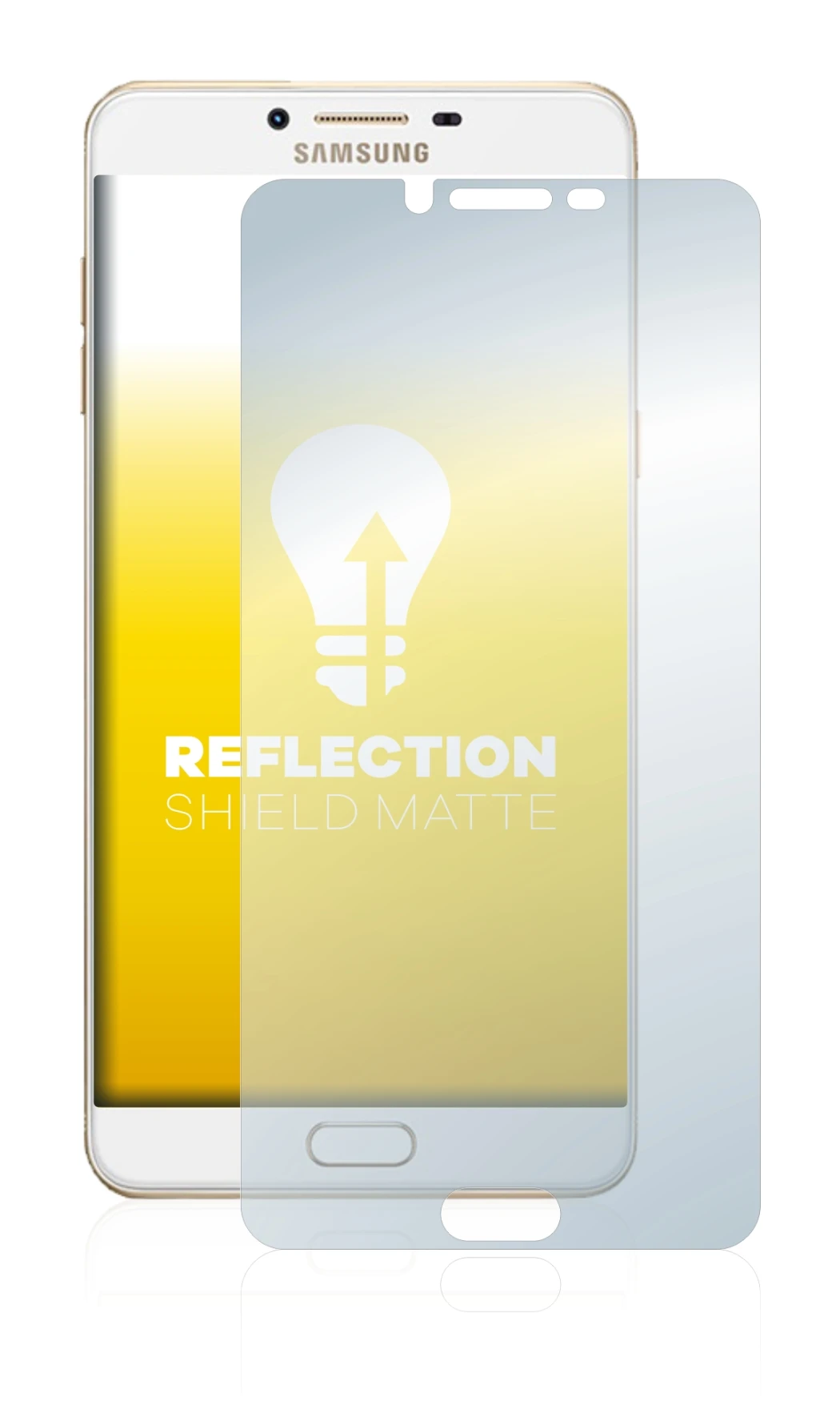 Image of the device Samsung Galaxy C9 Pro with a wide variety of screen protectors.