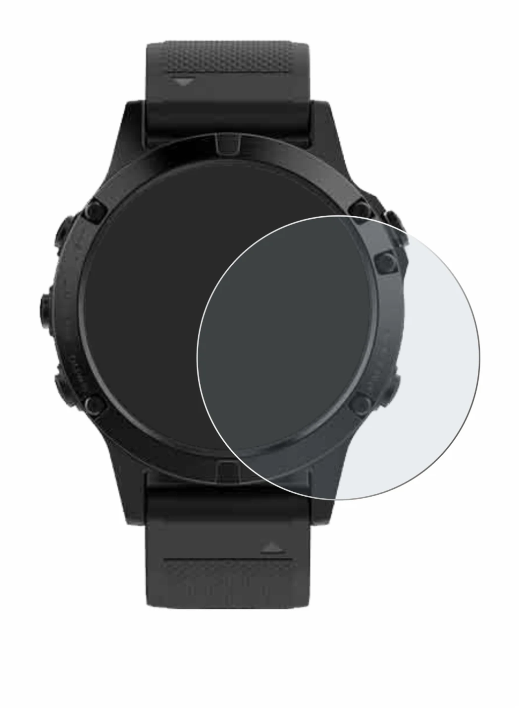 Image of the device Garmin Fenix 5 (47 mm) with a wide variety of screen protectors.