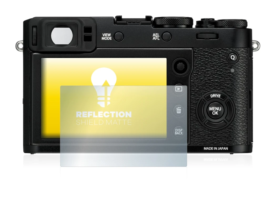 Image of the device Fujifilm X100F with a wide variety of screen protectors.