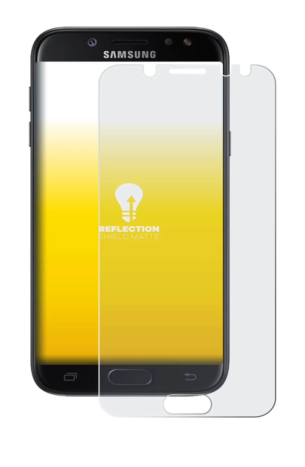 Image of the device Samsung Galaxy J5 2017 with a wide variety of screen protectors.