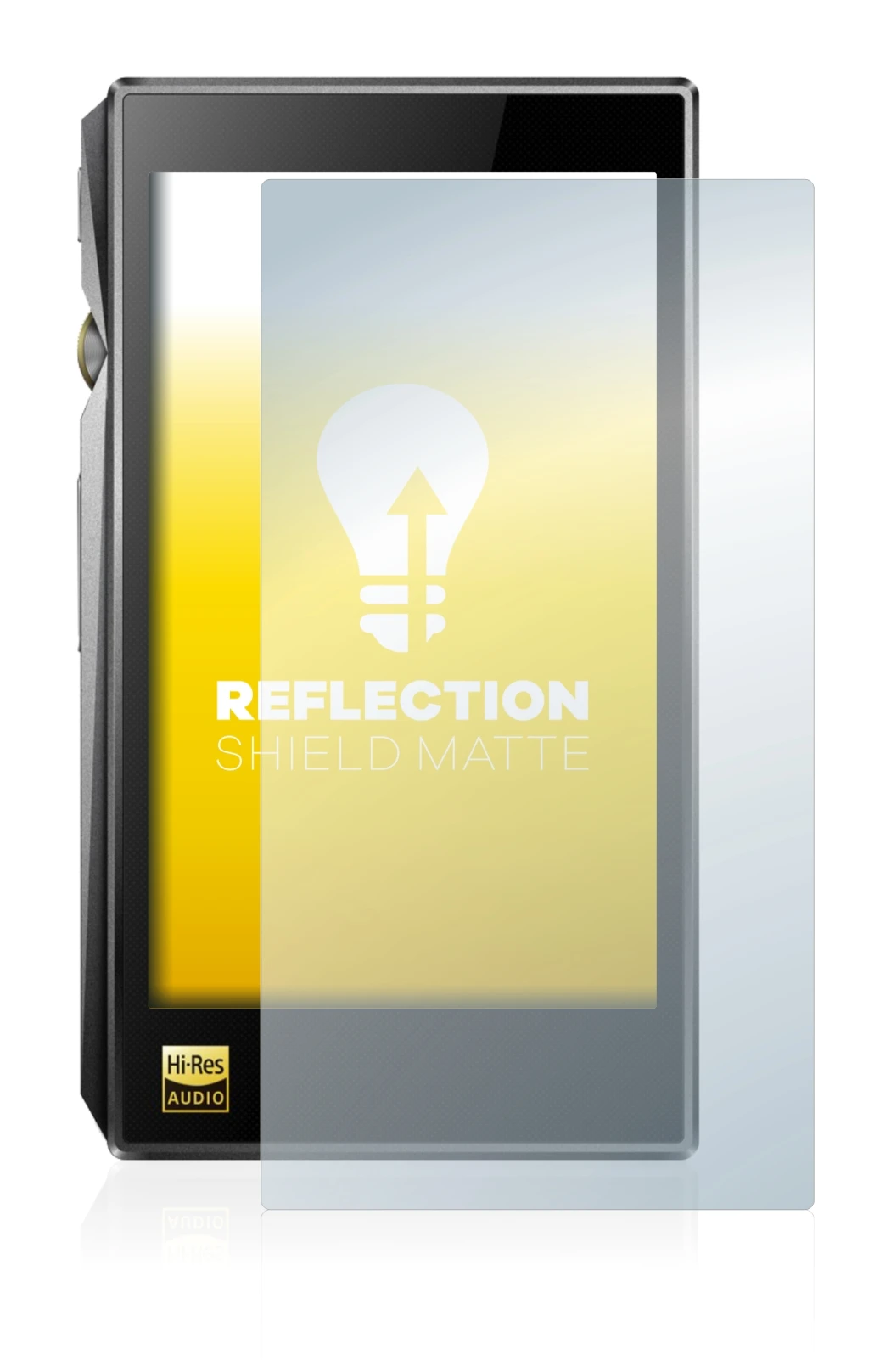 Image of the device FiiO X5 III with a wide variety of screen protectors.