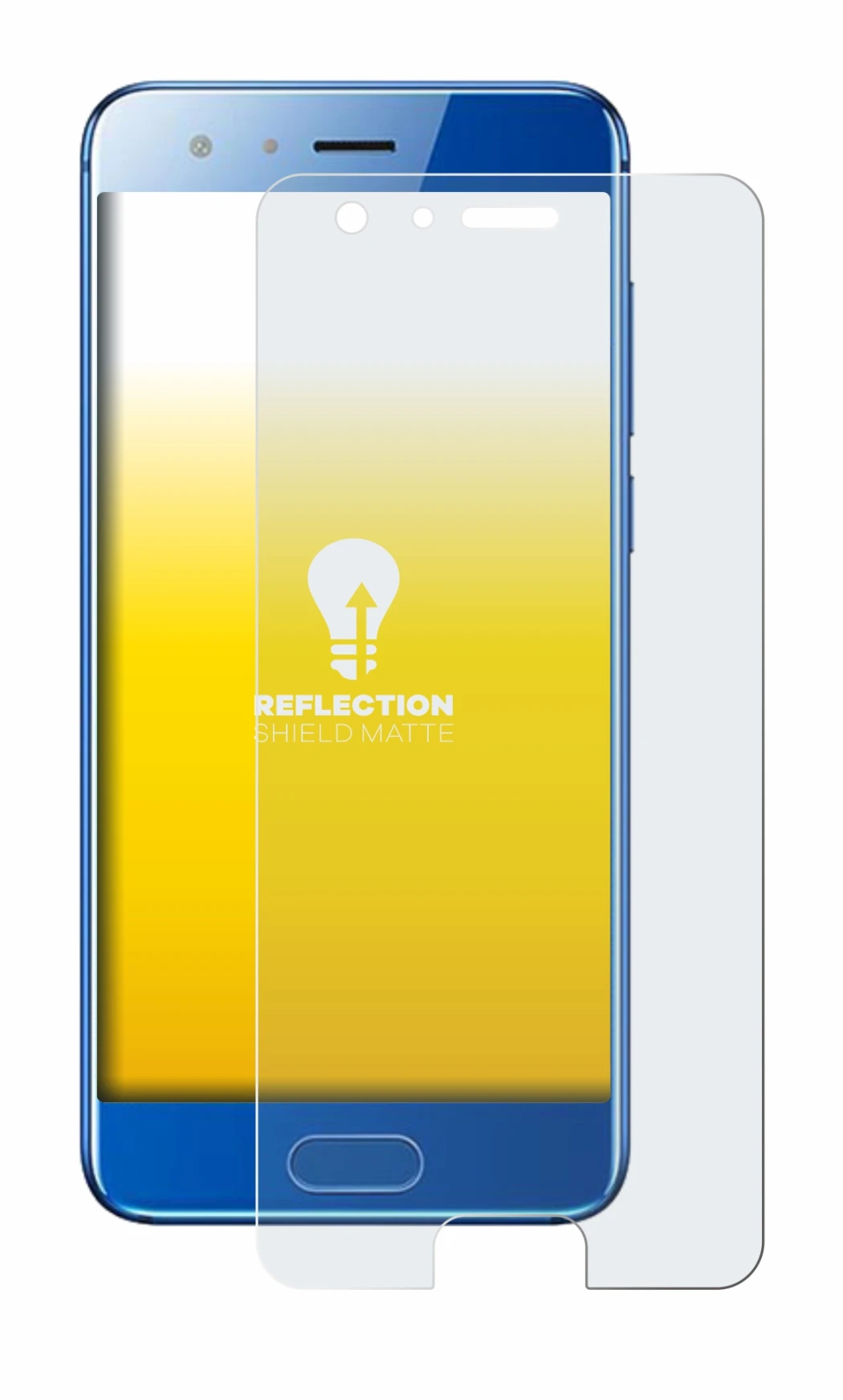 Image of the device Honor 9 with a wide variety of screen protectors.