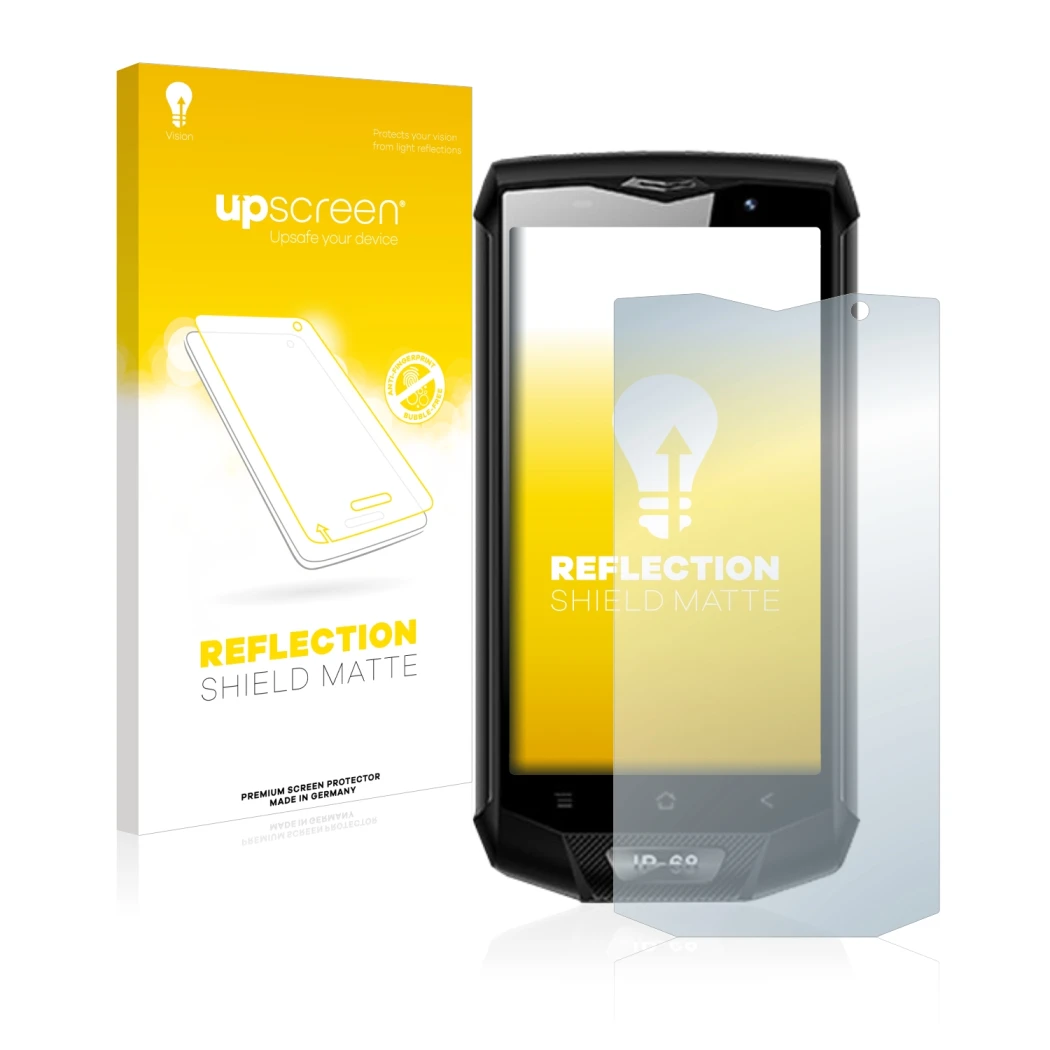 Front side of a product packaging with the brand logo upscreen. Next to it is the device Blackview BV8000 Pro shown with the c