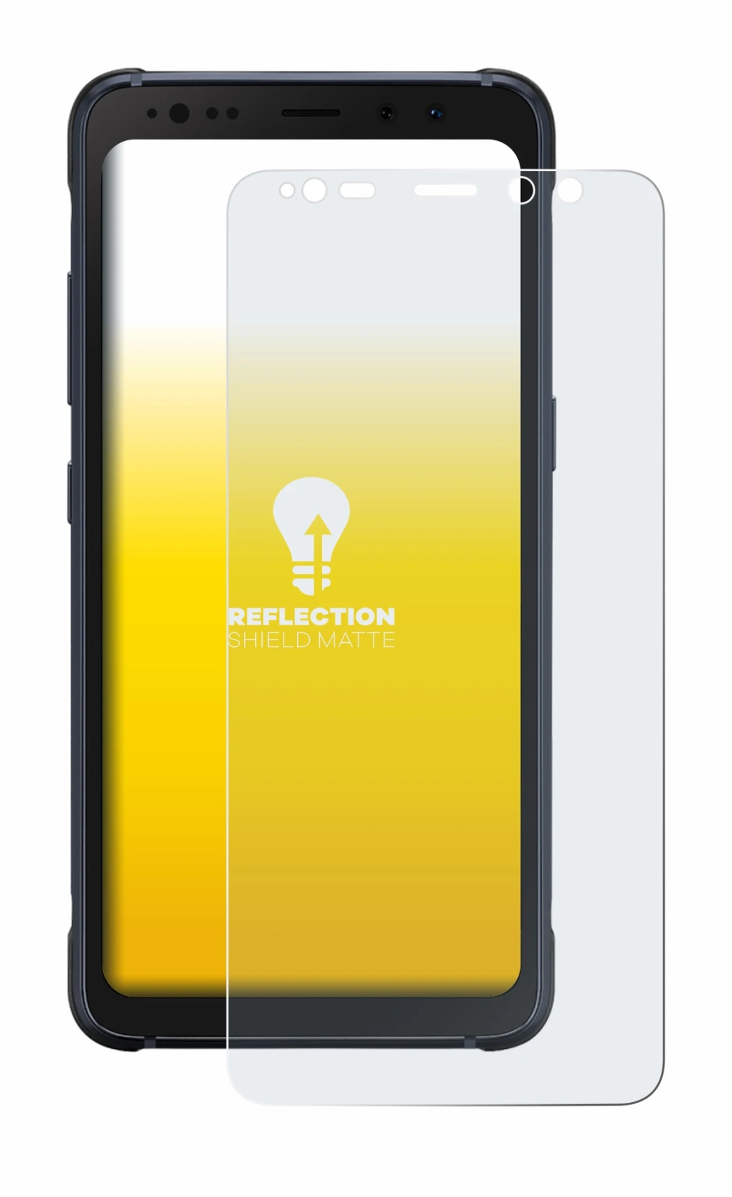 Image of the device Samsung Galaxy S8 Active with a wide variety of screen protectors.
