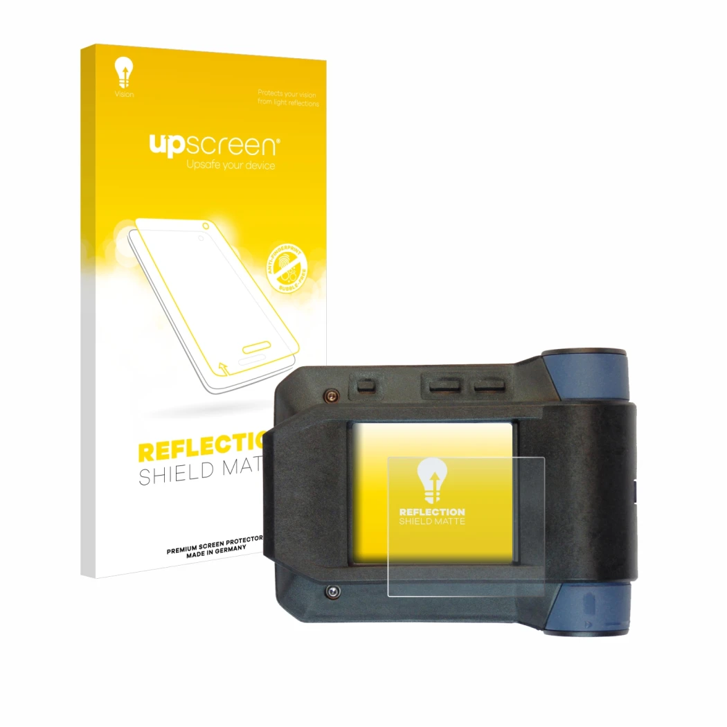 Front side of a product packaging with the brand logo upscreen. Next to it is the device Swissphone s.Quad X15 shown with the