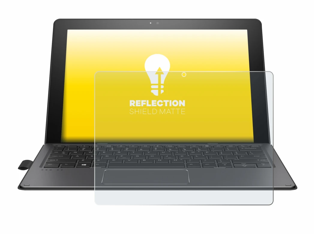 Image of the device HP Pro x2 612 G2 with a wide variety of screen protectors.