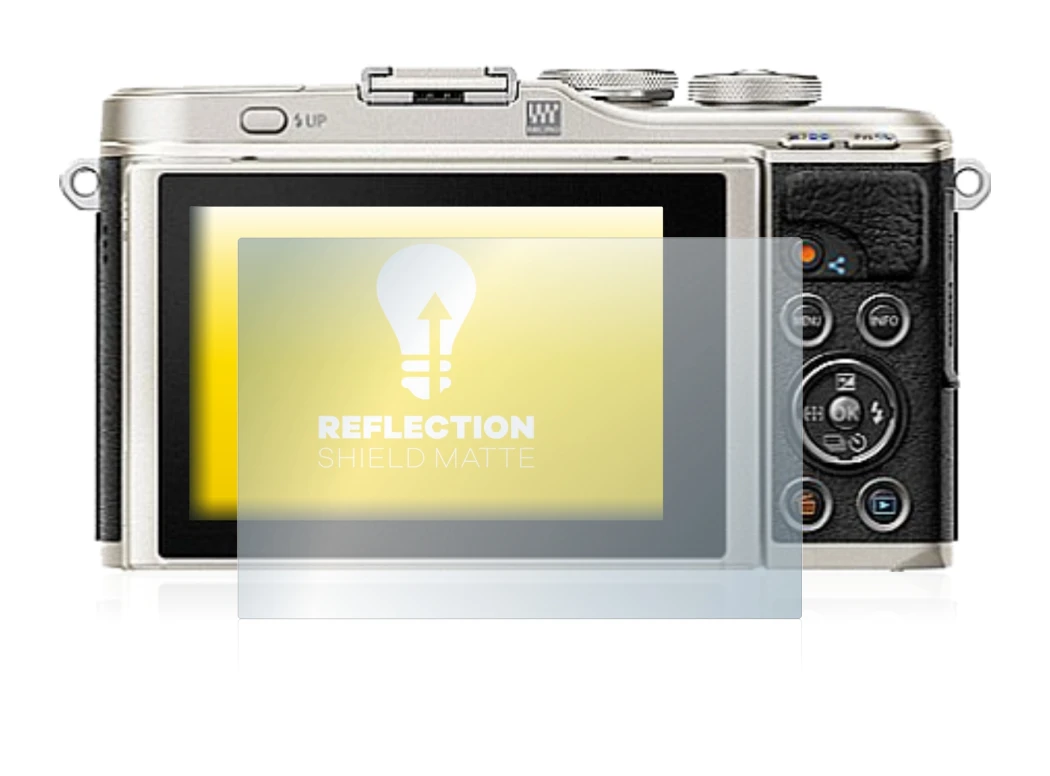 Image of the device Olympus PEN E-PL9 with a wide variety of screen protectors.