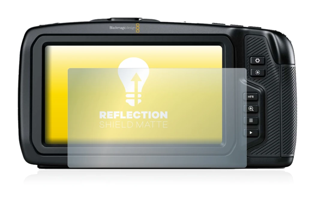 Image of the device Blackmagic Pocket Cinema Camera 4K with a wide variety of screen protectors.