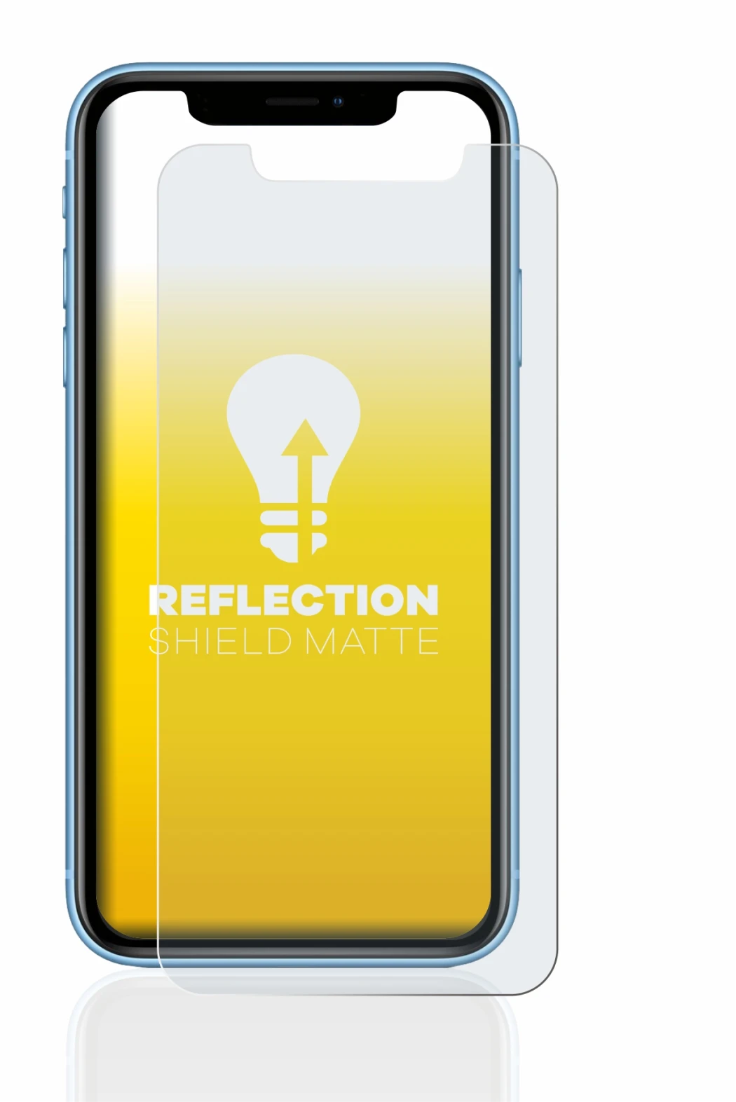 Image of the device Apple iPhone XR with a wide variety of screen protectors.