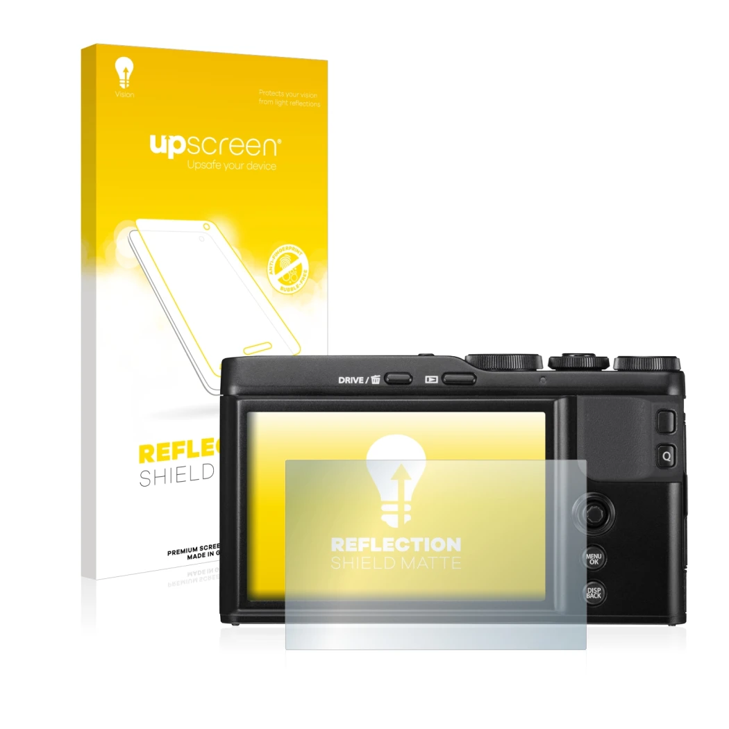 Front side of a product packaging with the brand logo upscreen. Next to it is the device Fujifilm XF10 shown with the correspo