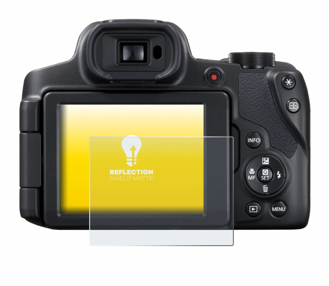 Image of the device Canon PowerShot SX70 HS with a wide variety of screen protectors.