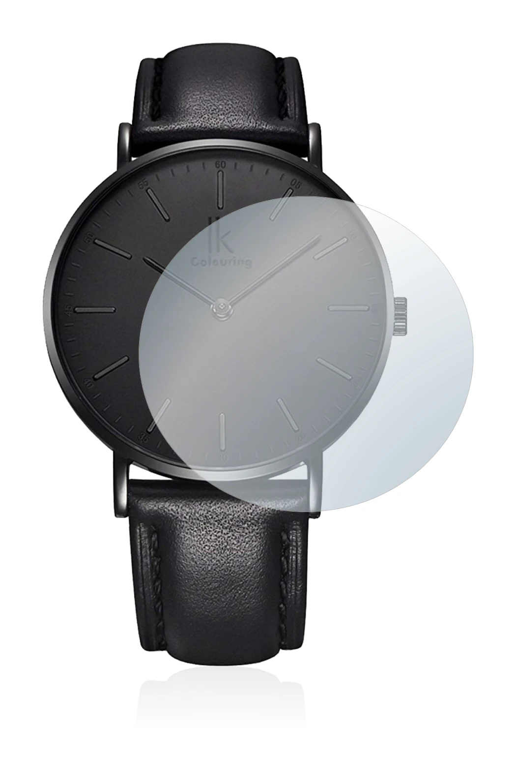 Image of the device Alienwork IK Watch (36 mm) with a wide variety of screen protectors.