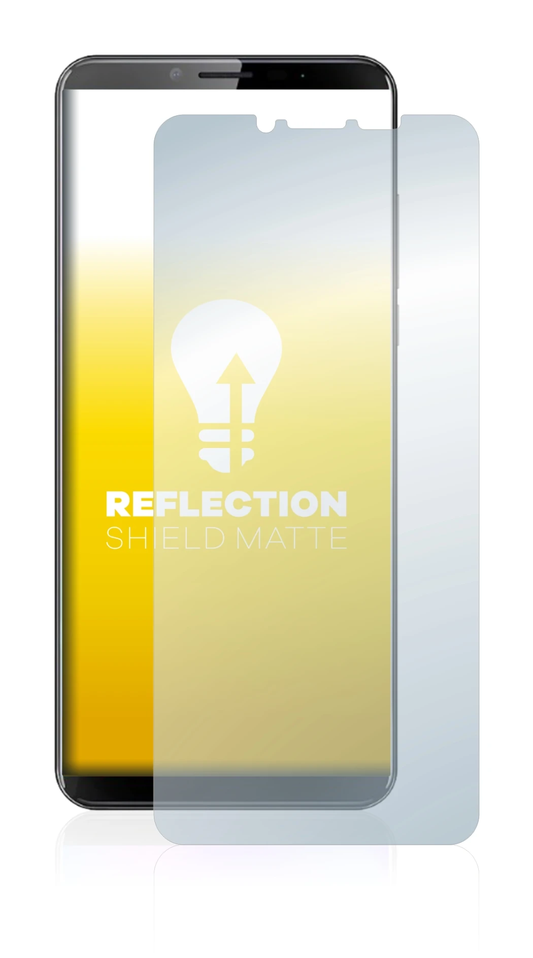 Image of the device Cubot X19 with a wide variety of screen protectors.