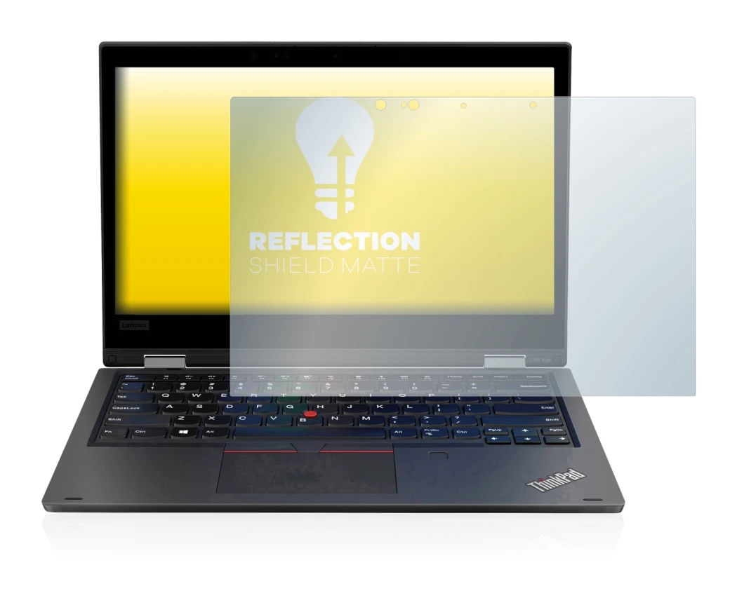Image of the device Lenovo ThinkPad L390 Yoga with a wide variety of screen protectors.